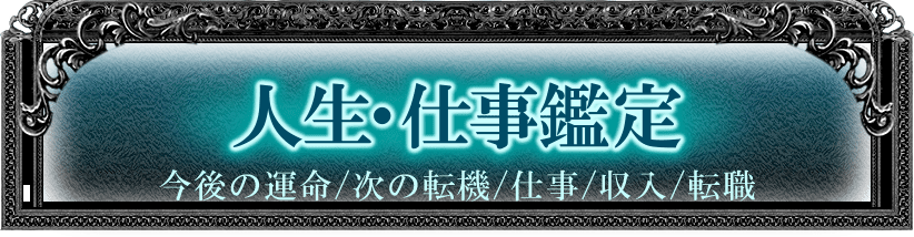 人生・仕事鑑定　今後の運命／次の転機／仕事／収入／転職
